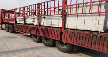 西安 白麻荔枝面外墙干挂，工厂装车日常