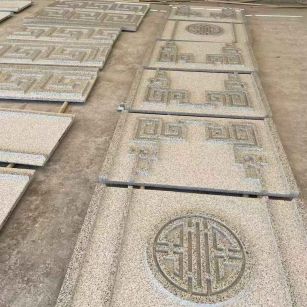 西安 白麻花岗岩外墙立面雕刻板