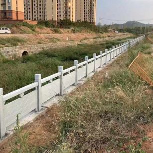 西安 白麻河道栏杆效果展示图