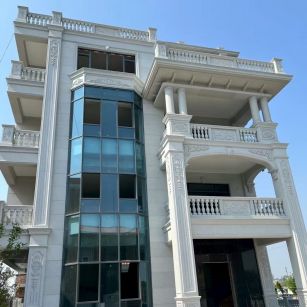 西安 白麻花岗岩别墅外墙干挂效果展示