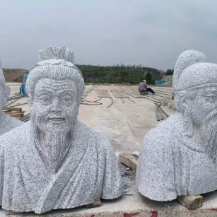 西安 白麻花岗岩石材人物立体雕刻