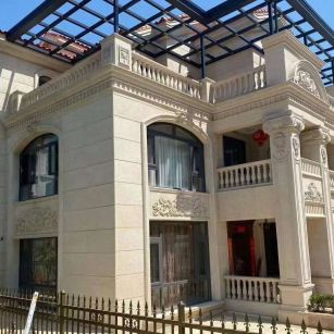 西安 黄金麻花岗岩荔枝面别墅外墙干挂