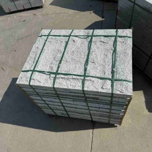 西安 白麻花岗岩石材自然面蘑菇石成品