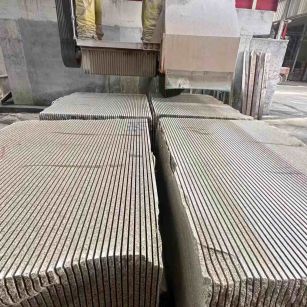 西安 车间生产日常，黄金麻白麻花岗岩