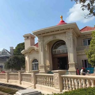 西安 黄金麻花岗岩欧式别墅