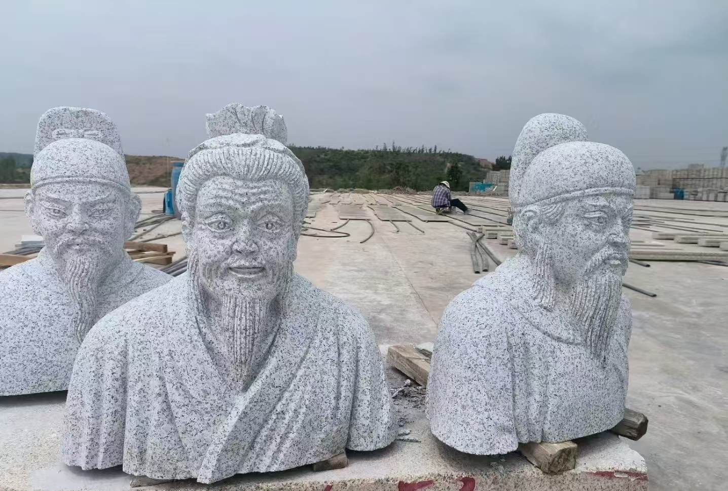 西安 白麻花岗岩石材人物立体雕刻