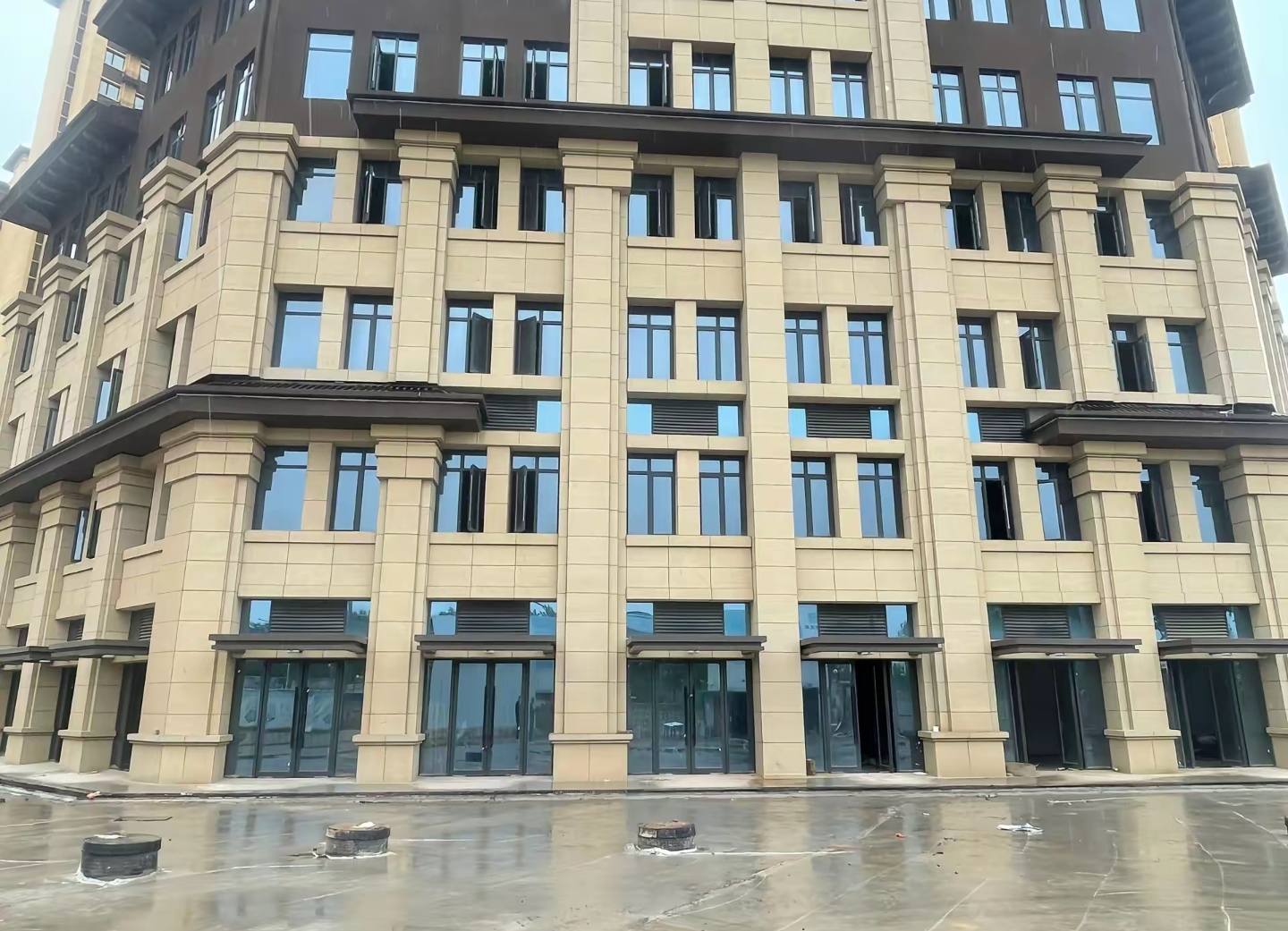 西安 黄金麻花岗岩荔枝面小区外墙干挂