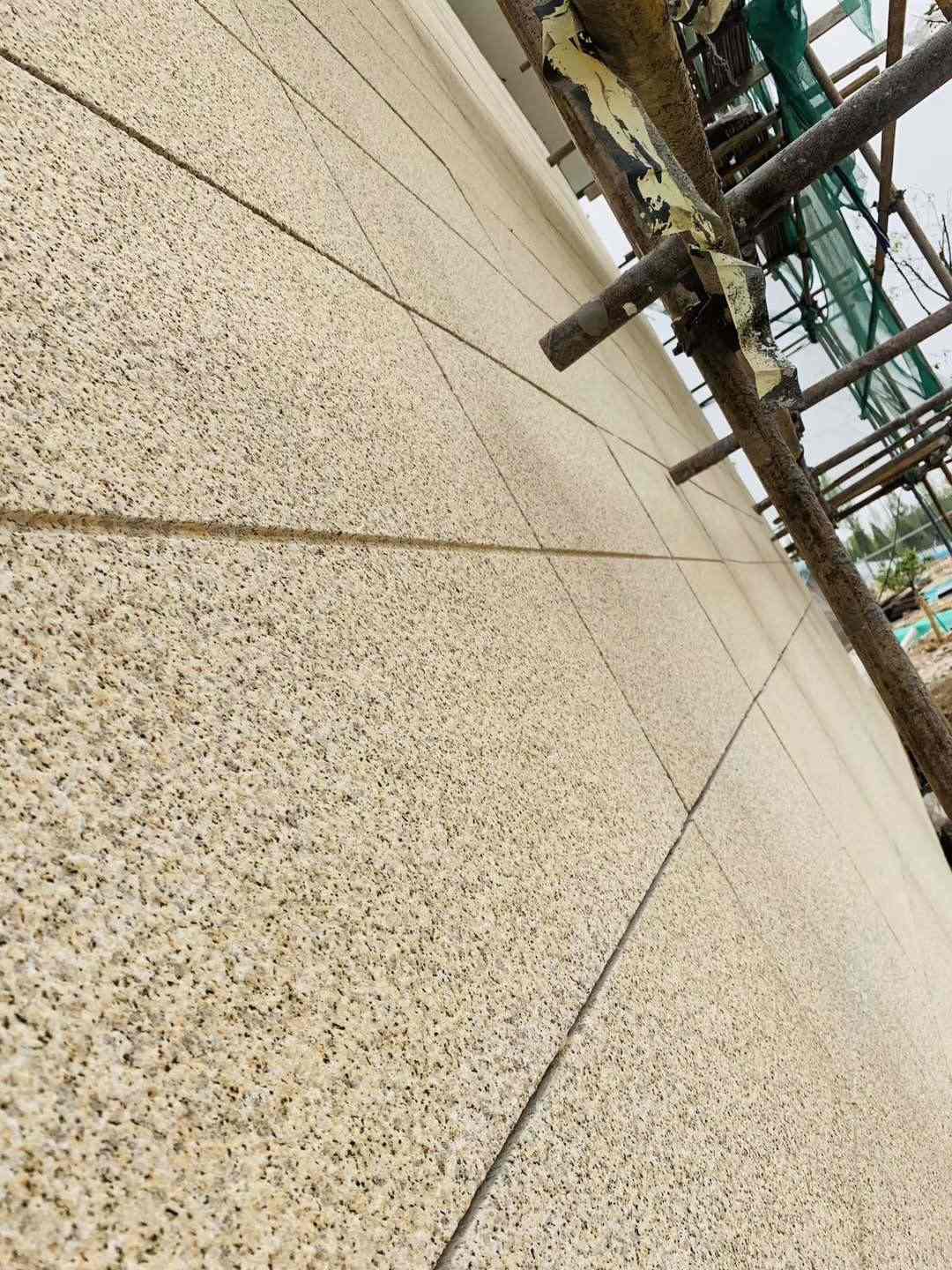 西安 黄金麻花岗岩荔枝面外墙干挂石材效果示例