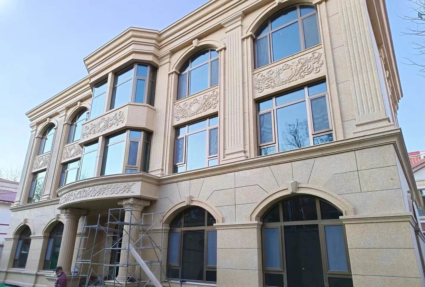 西安 黄金麻花岗岩别墅外墙干挂