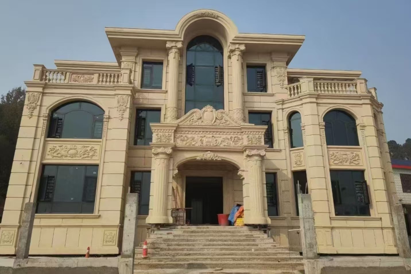 西安 黄金麻花岗岩别墅外墙干挂