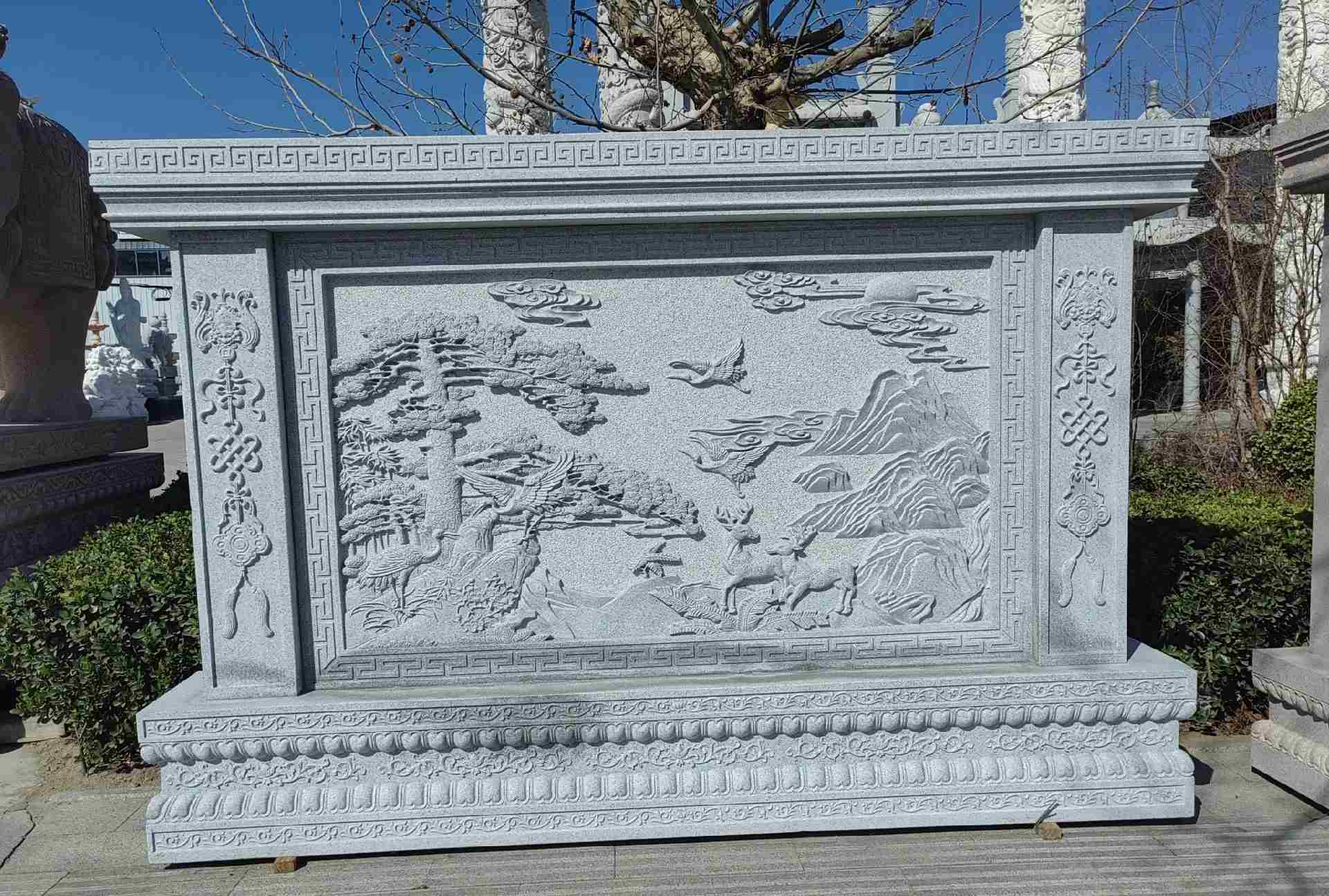 西安 芝麻白大型照壁，屏风，影壁